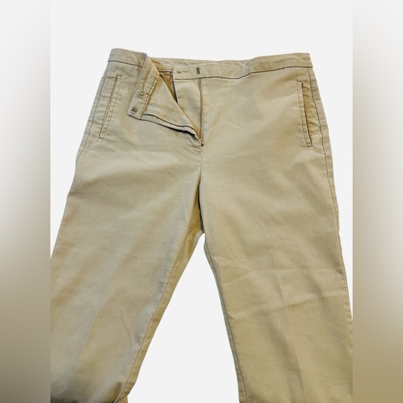 Worthington Slim Leg Cropped Pants, Womens, Color Khaki, Size 12 - Picture 4 of 12